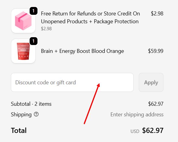 “How to apply a Just Ingredients promo code”